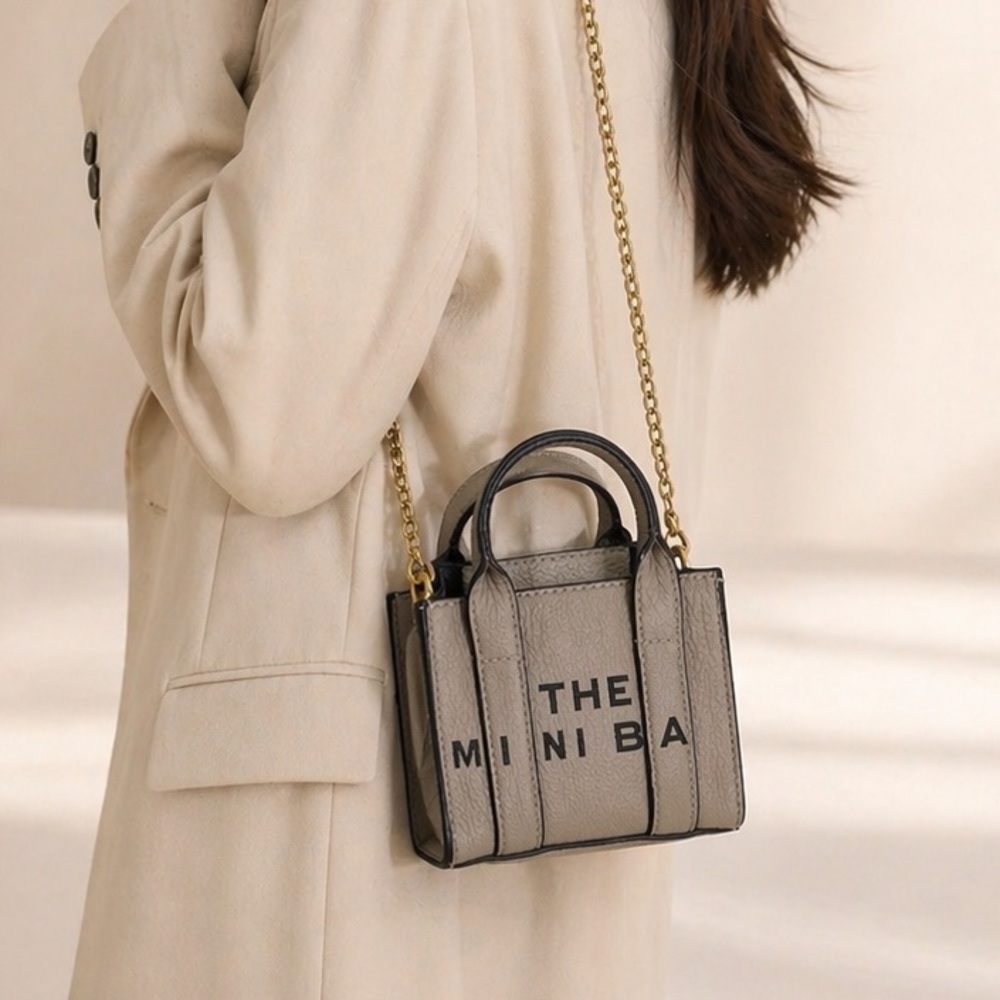 MINI BAG Faux Leather Bag | Message Crossbody Tote | Trendy NWT - Picture 3 of 6